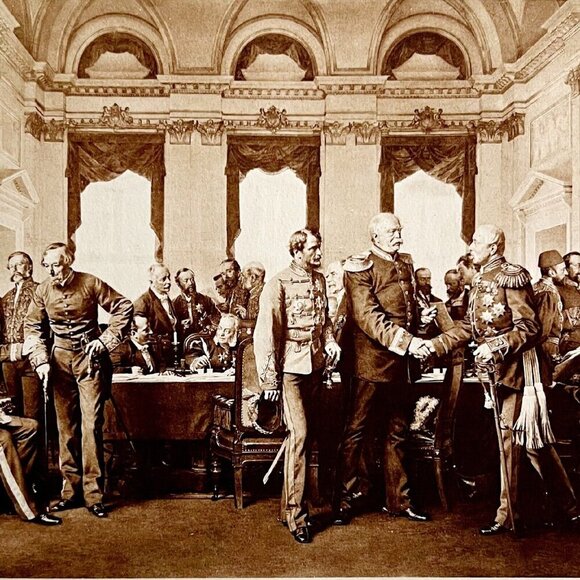 The Berlin Conference Bismarck Photogravure Victorian 1894 Anton Von Werner DWS4 - Picture 1 of 3